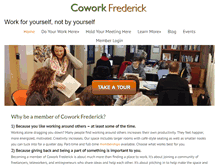 Tablet Screenshot of coworkfrederick.com